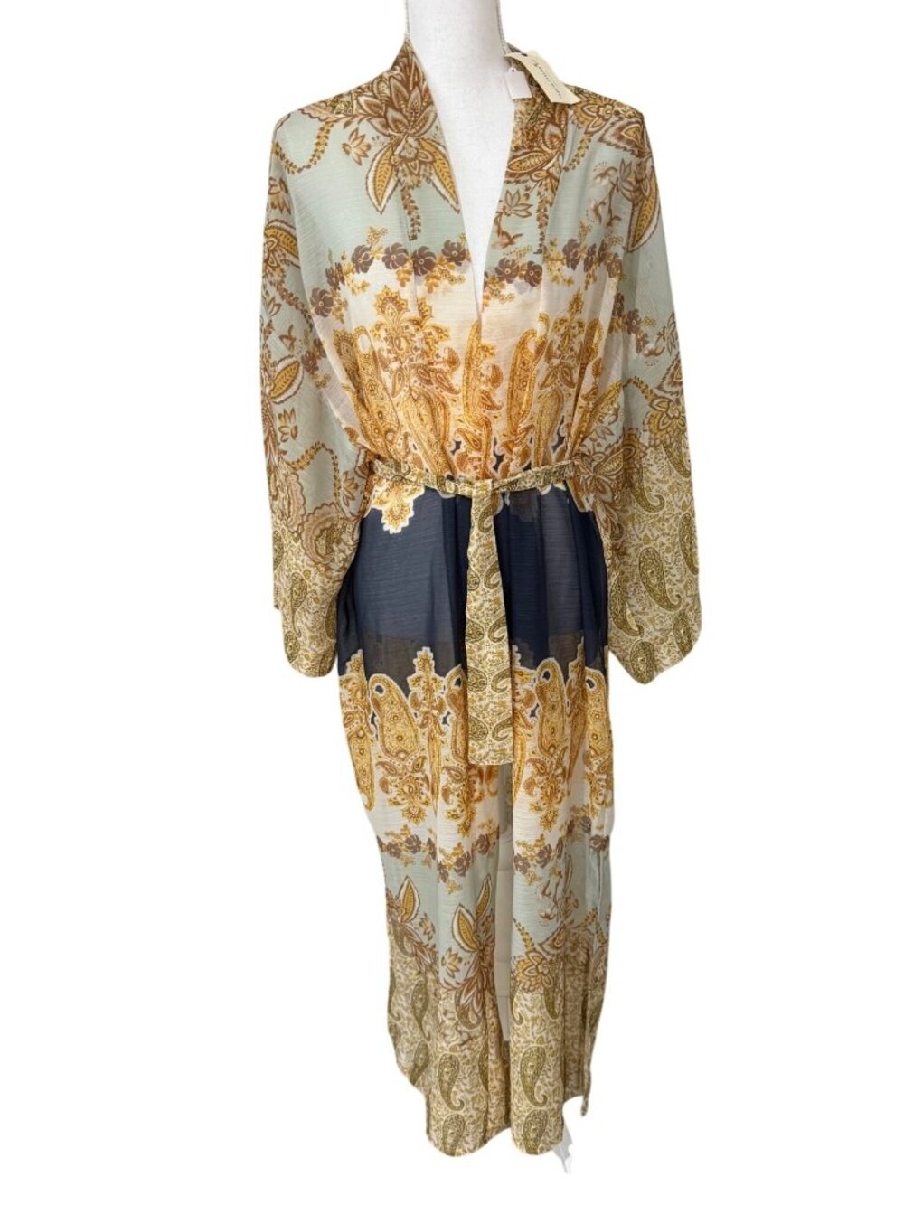 Maison Margaritas Saint Tropez New Cover Up One Size Sheer Robe Kimono Style